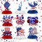 9 Pieces Patriotic Table Centerpiece 4th of July Honeycomb Centerpieces 3D Patriotic Table Decoration American Flag for Independence Day Party Decorations Supplies